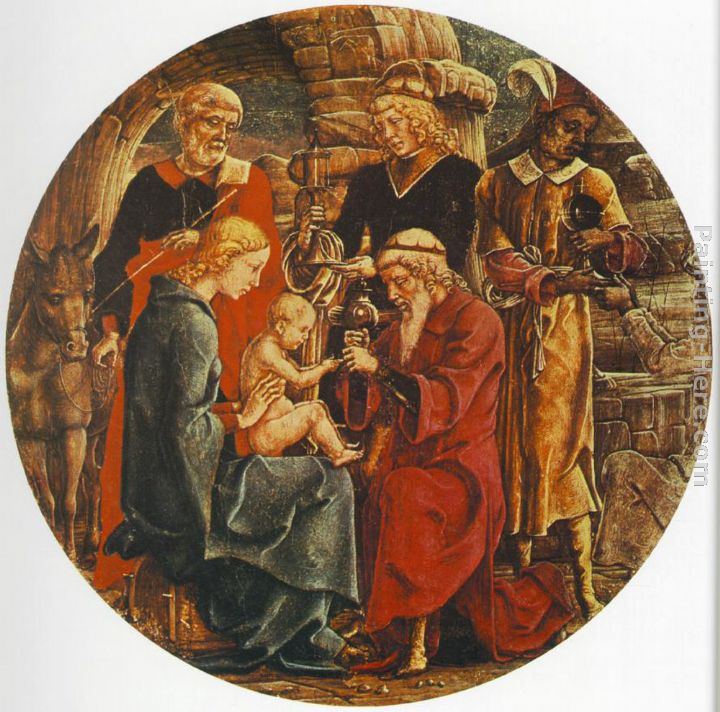 Adoration of the Magi (from the predella of the Roverella Polyptych) painting - Cosme Tura Adoration of the Magi (from the predella of the Roverella Polyptych) art painting